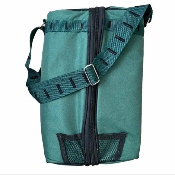 Insulated Wine Tote Portable Caddy Set Travel Bag Picnic Kit - Picture 2 of 7